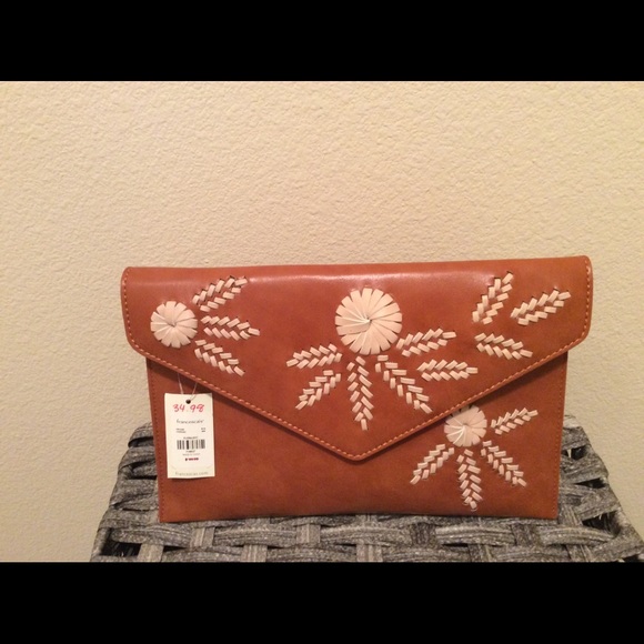 Francesca's Collections Handbags - Francesca’s faux leather envelope clutch.